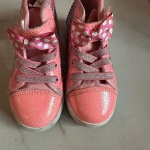 Pink Glitter Kids Shoes